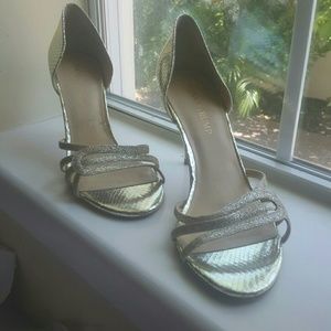 Sparkling golden heels